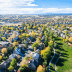 view from the sky of neighborhoods, greenspaces, houses Know Your Community