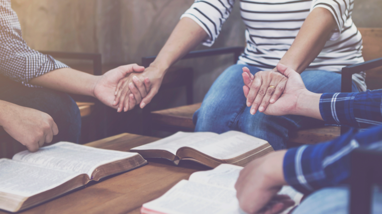 people praying next step